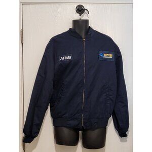 Cintas NTB‎ Tire Full Zip Jacket Men Sz M Patched Blue Employee Winter Workwear